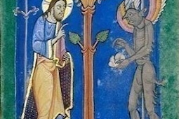 Saint Alban's Psalter - Temptation of Christ - Wiki Image