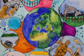 Arianna Boardman won first prize for her beautiful image celebrating the Laudato Si Movement.