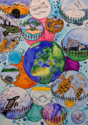 Arianna Boardman won first prize for her beautiful image celebrating the Laudato Si Movement.