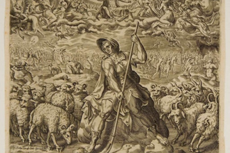 The Shepherd Separating Sheep from Goats, by Pieter Nagel after Gerard van Groeningen, 1571 © President and Fellows of Harvard College