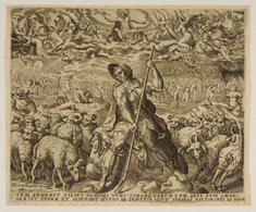 The Shepherd Separating Sheep from Goats, by Pieter Nagel after Gerard van Groeningen, 1571 © President and Fellows of Harvard College