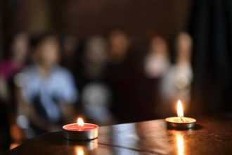 Prayers at St Michael's Melkite Greek-Catholic Church in Aleppo © Aid to the Church in Need