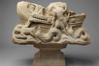 Table Base with Jonah Swallowed and Cast Up by the Big Fish,  Sculpted in Asia Minor in early 300's  © The Metropolitan Museum, New York