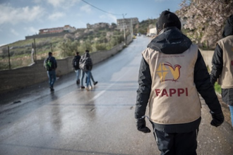 Ecumenical Accompaniers walking along street in Bethlehem area. File Photo: Albin Hillert/WCC