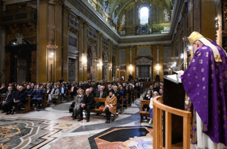 Ambassadors gathered to pray for Pope Francis  at  Church of the Gesù   Image: Vatican Media