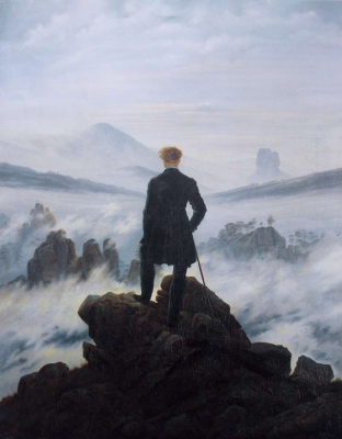 Wanderer above the Sea of Fog, by Caspar David Friedrich, 1818 © Hamburger Kunsthalle, Hamburg