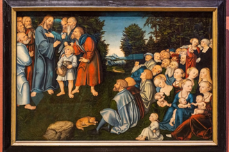 The miracle of the five loaves and two fish by Lucas Cranach the Elder, 16th century  © National Museum of Fine Arts, Stockholm