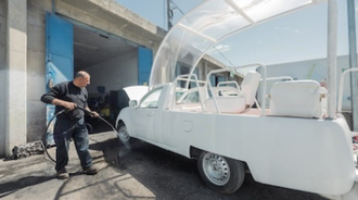 Turning the popemobile into a health clinic Caritas