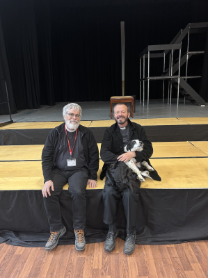 Br Guy Consolmagno with Fr Peter Scally (and Penny) during his visit