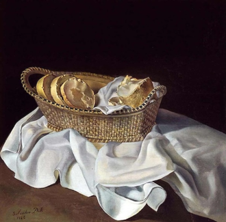 Basket of Bread by Salvador Dali. Painted in1945 © Dali Museum, Figueras, Spain