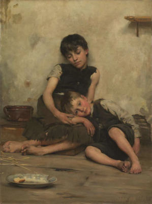Orphans by Thomas Benjamin Kennington, 1885 © Tate Britain