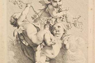 Three Cupids Playing with Vine Branches, by Louis Félix de la Rue, after François Boucher © Metropolitan Museum, NY