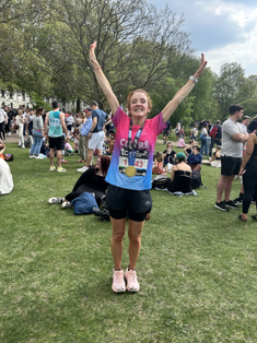 Claire Lester at the London Marathon