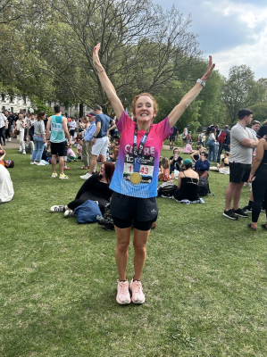 Claire Lester at the London Marathon