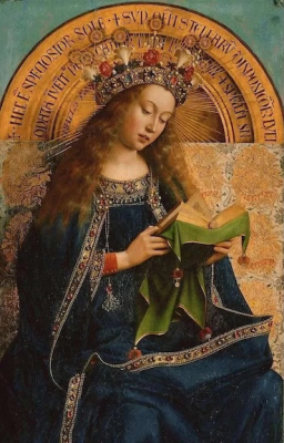 Our Lady (detail from the Ghent Altarpiece /Adoration of the Mystic Lamb, by Jan Van Eyck. Completed by 1432 © St. Bavo Cathedral, Ghent