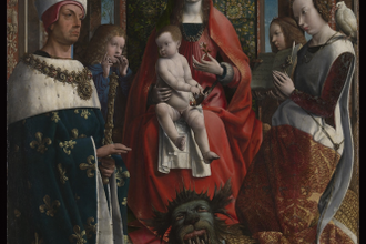 The Virgin and Child with Saints Louis and Margaret and Two Angels, Netherlandish Altarpiece circa 1510. Artist Unknown. Image: National Gallery.