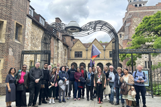 Pilgrims at Charterhouse. Image: ICN/JS