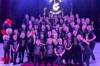 Empire Street Dance Company, including students from St John Bosco, at Elite Group Dance Competition at Blackpool Tower Ballroom.