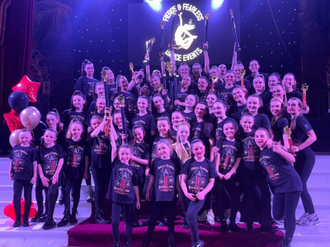 Empire Street Dance Company, including students from St John Bosco, at Elite Group Dance Competition at Blackpool Tower Ballroom.