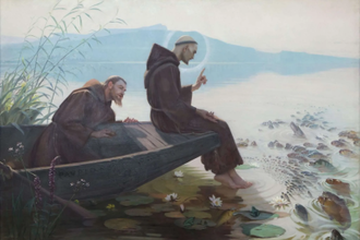 St Anthony Preaching to the Fishes by Edouard Jerôme Paupion, 1898 © Alamy / Museum of Fine Arts and Archaeology, Besançon, France