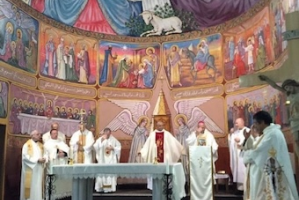 Mass in the Holy Family Church, Gaza, 2016 (Image CCO archive)