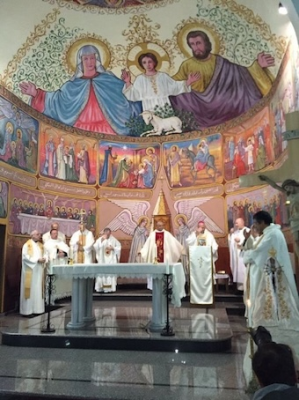 Mass in the Holy Family Church, Gaza, 2016 (Image CCO archive)