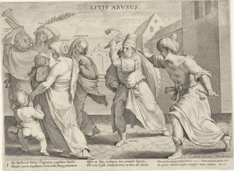 The Four Virtues being Chased, engraving by Theodoor Galle, 1600 © Alamy