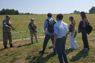 Students enact refugees cross borders