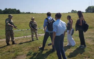 Students enact refugees cross borders