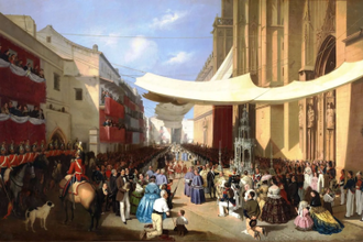 Corpus Christi Procession in Seville, by Manuel  Aguado-Bejarano © Prado Museum, Madrid