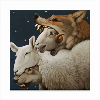 Wolf And Sheep, Drawn by Saad Design, 2022, Digital art © Saad Design, all rights reserved