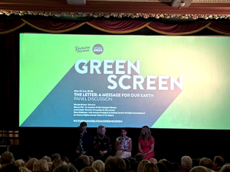 L-R: former Irish President Mary Robinson, film director Nicolas Brown; Bianca Pitt from She Changes Climate, with Lorna Gold, Executive Director of the Laudato Si' Movement