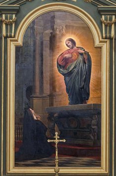 Vision of Margaret Mary Alacoque, by Armand Cambon, 1863 © Montauban Cathedral, Tarn et Garonne, France