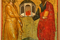 Icon depicting the Apostles Peter and Paul Byzantine and Christian Museum of Athens 1-15-2023