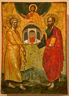 Icon depicting the Apostles Peter and Paul Byzantine and Christian Museum of Athens 1-15-2023