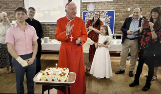 Screenshot - Cardinal blesses Alex's cake