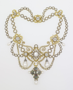 Dagmar Necklace with Neo Byzantine cross . Royal Collection Trust