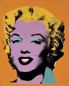 Orange Marilyn, Painted by Andy Warhol, 1962, © Christie's New York, 15 November 2006, lot 32, sold $16 million