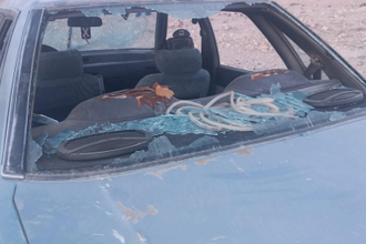 Car vandalised by settlers