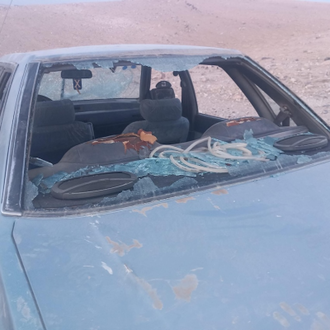 Car vandalised by settlers