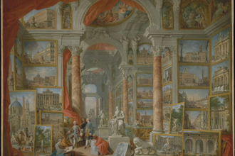 Modern Rome: Picture Gallery with Views of Rome, by Giovanni Paolo Pannini, Painted in 1757, Oil on canvas © Metropolitan Museum, New York