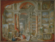 Modern Rome: Picture Gallery with Views of Rome, by Giovanni Paolo Pannini, Painted in 1757, Oil on canvas © Metropolitan Museum, New York