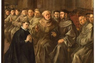 St Bonaventure receiving the Habit from St Francis, by Francisco de Herrera the Elder, 1628 ©Museo Nacional del Prado, Madrid