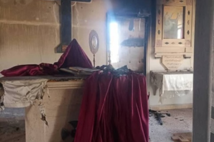 Damage at St Michael's Melkite Greek-Catholic Church (© ACN).