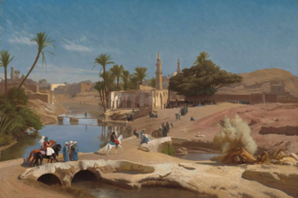 View of Medinet El-Fayoum by Jean-Léon Gérôme, National Gallery of Art, Washington
