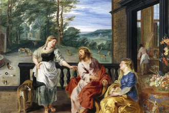 Christ in the House of Martha and Mary,   by Jan Brueghel the Younger, and Peter Paul Rubens, 1628, © National Gallery Dublin, Ireland