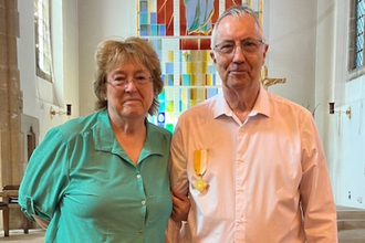 Ellen and Gerry Teague after the award ceremony
