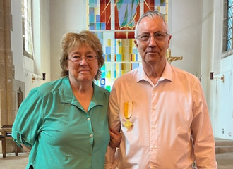 Ellen and Gerry Teague after the award ceremony