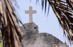 Damaged roof of Holy Family Church. Image: ACN