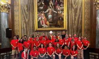 Westminster Youth pilgrims at the VEC